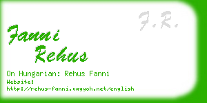 fanni rehus business card